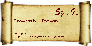 Szombathy István névjegykártya
